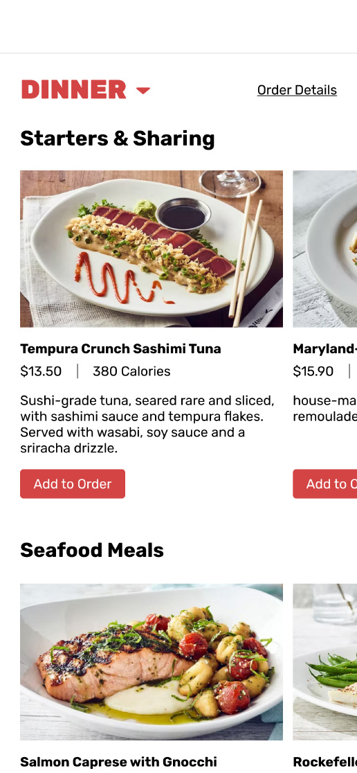 Maine Dish Mobile Menu